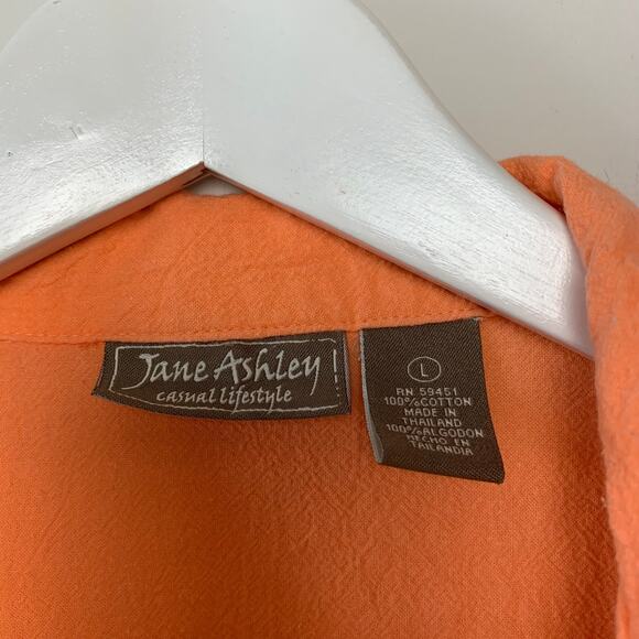 Vintage 90s Jane Ashley Matching Set Pants and Top Butterflies Orange Large - Picture 6 of 10